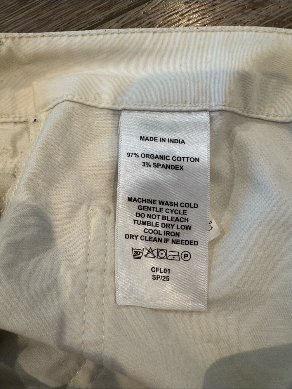 Quince Organic Stretch Cotton Chino Cropped Wide Leg Pants, Size 12, Frost Color - Picture 7 of 9